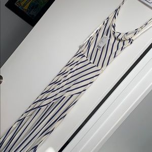 Blue and white striped knit dress anthropologie